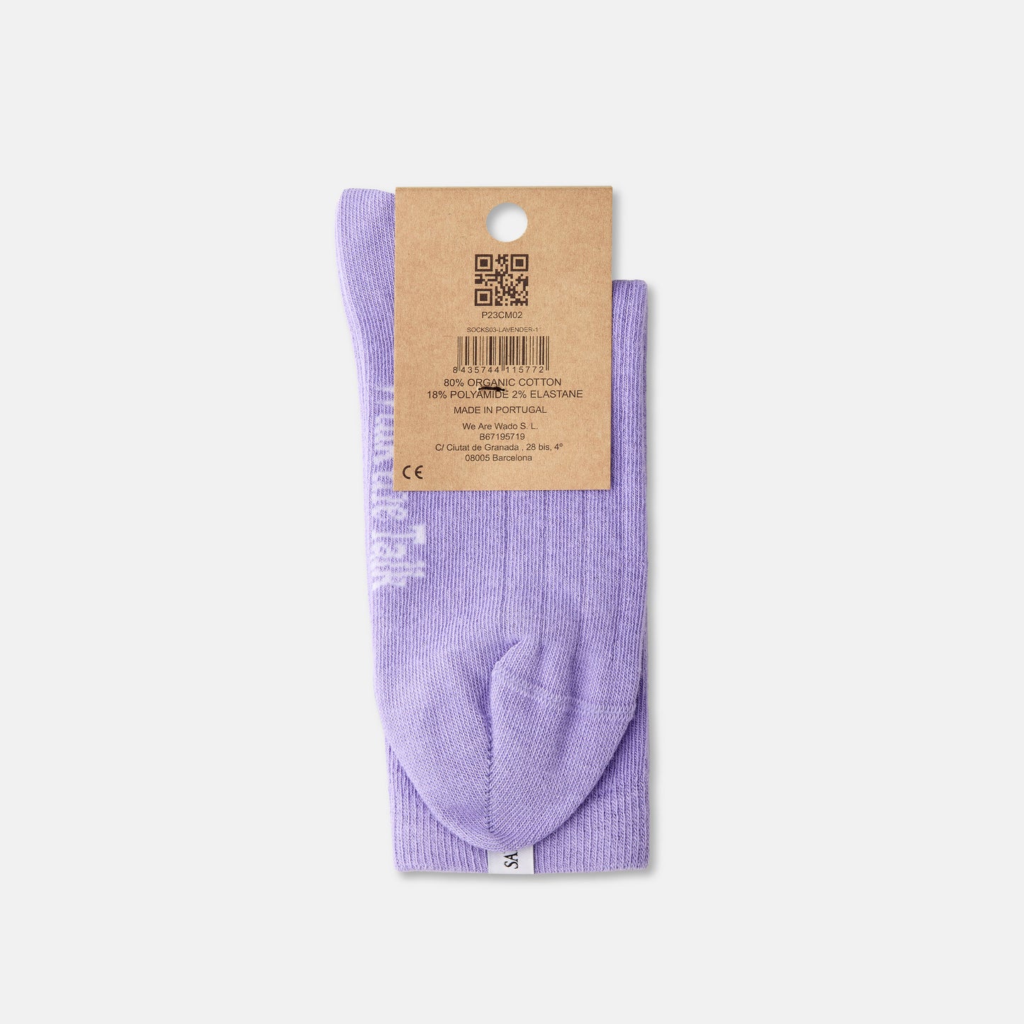 Crew Ribbed Socks - Lavender