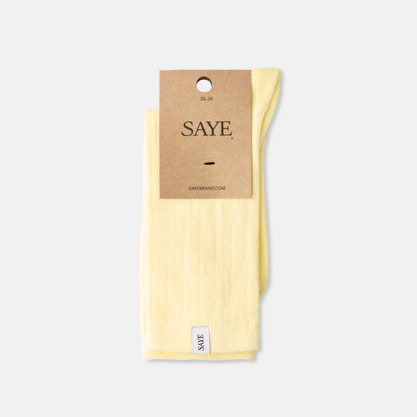 Crew Ribbed Socks - Butter
