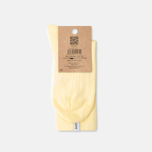 Crew Ribbed Socks - Butter