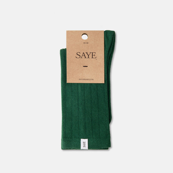 Crew Ribbed Socks - Forest