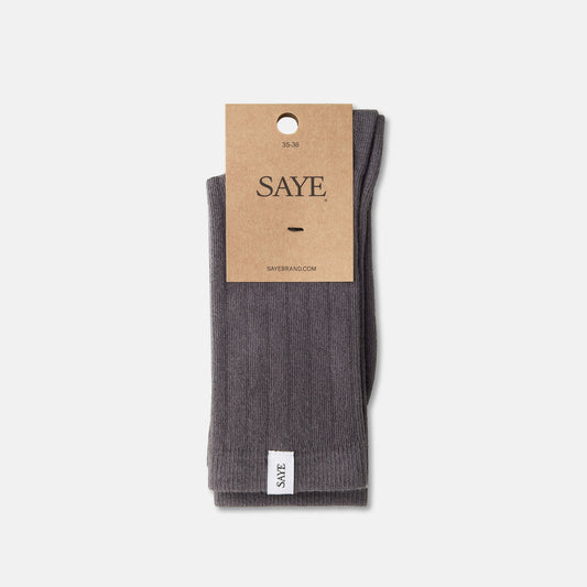 Crew Ribbed Socks - Graphite