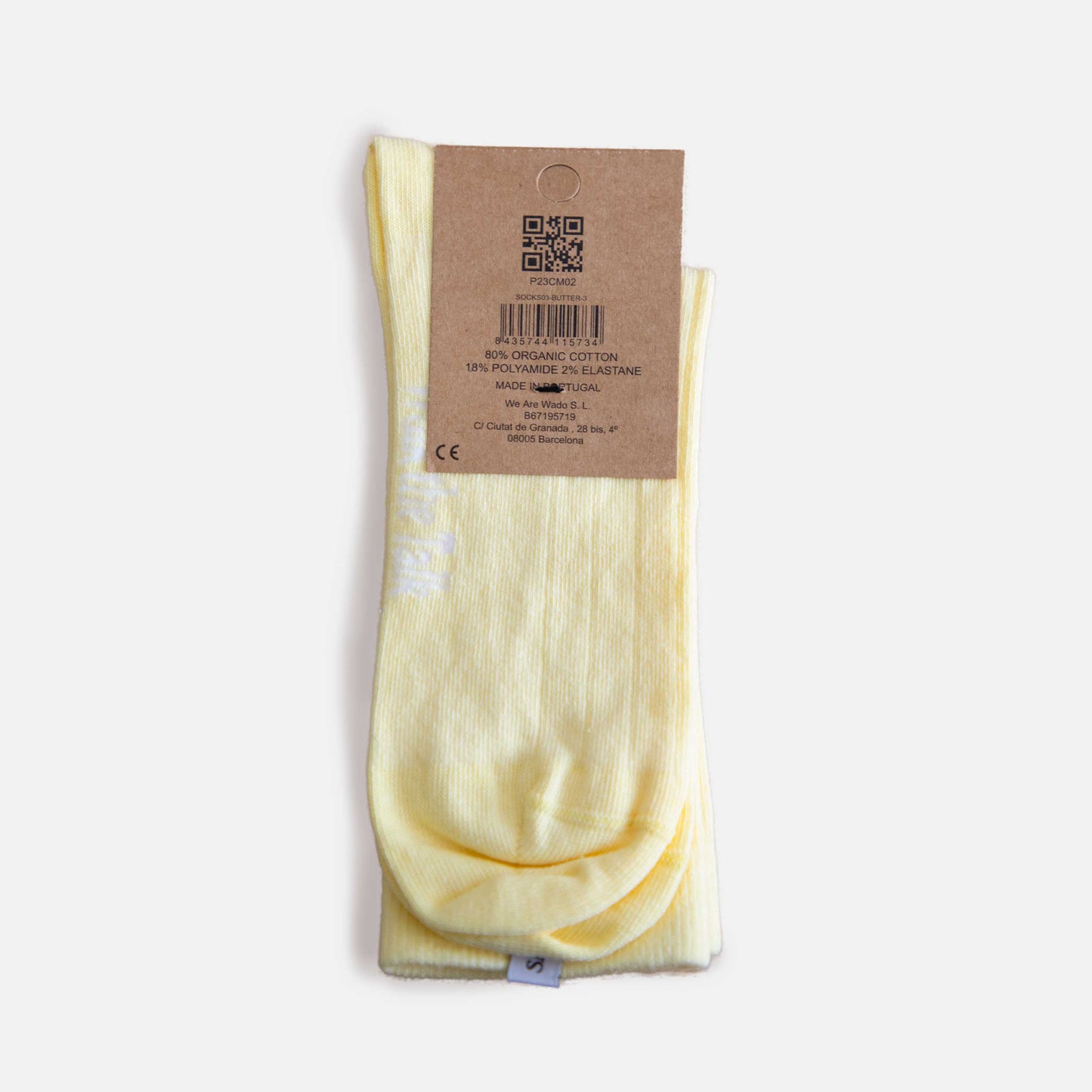 Crew Ribbed Socks - Butter