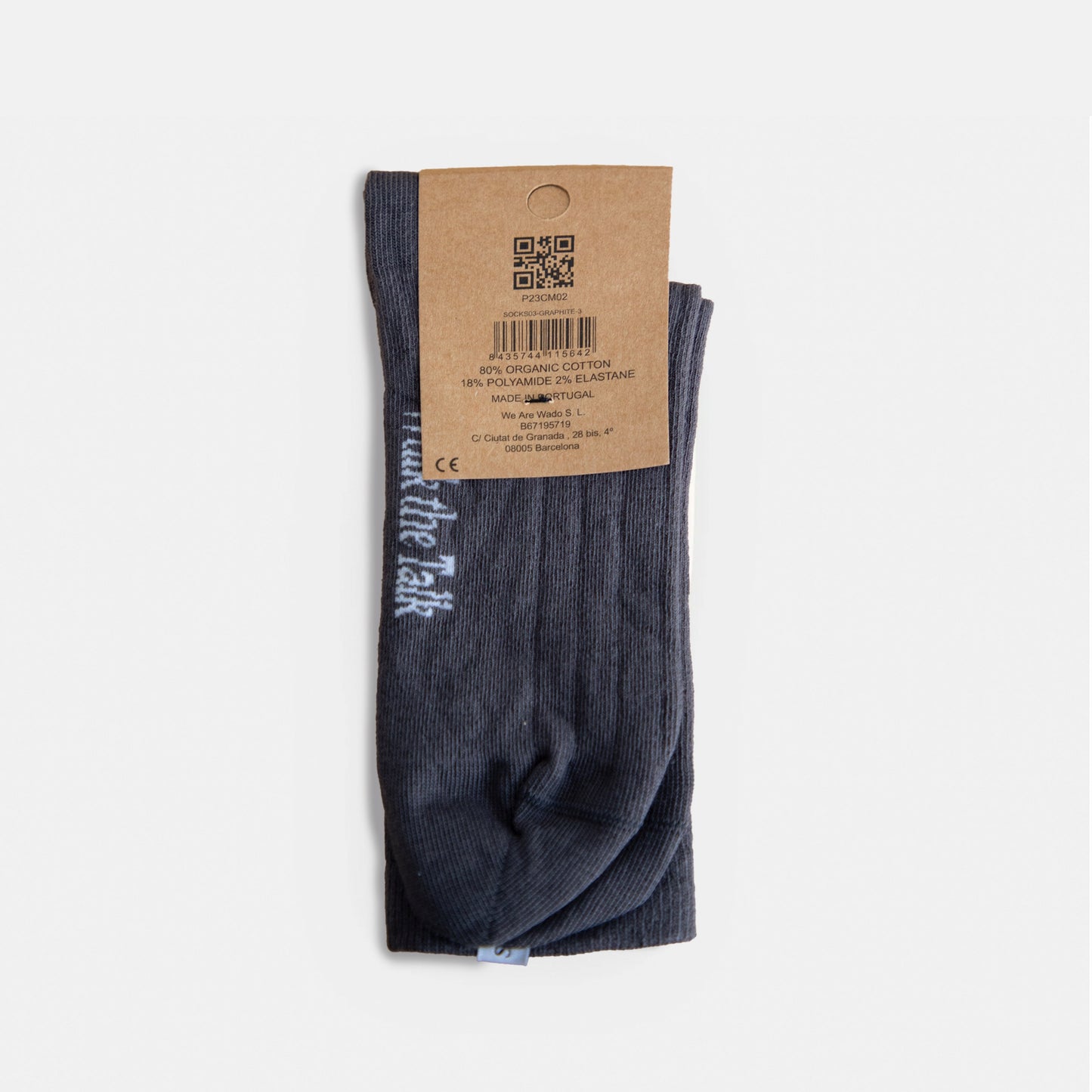 Crew Ribbed Socks - Graphite