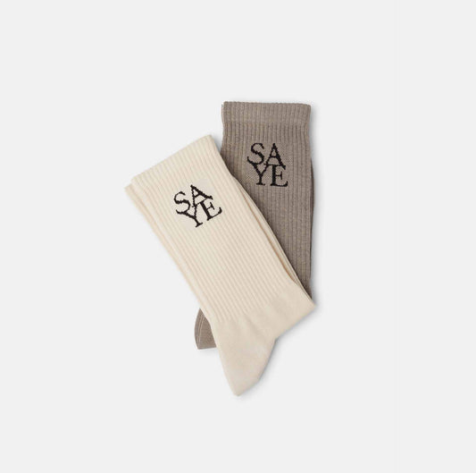 Crew Everyday Socks - Offwhite & Grey